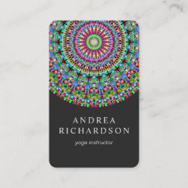 Bunte BlumenMandala Visitenkarte
