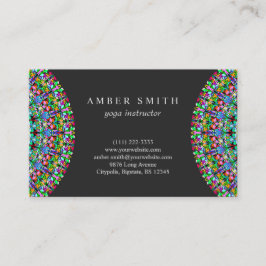 Bunte BlumenMandala Visitenkarte