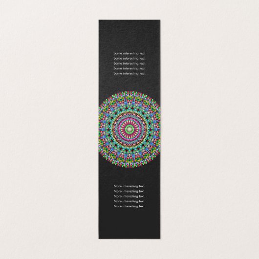 Bunte BlumenMandala Visitenkarten (Innenseite Aufgefaltet)