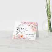 Bunte Blumenmuster Dankeskarte (Vorderseite)
