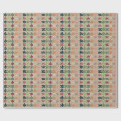Bunte Blumenmuster Geschenkpapier (Flach)