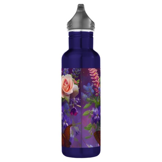 bunte Blumenstrauß Edelstahlflasche (Rechts)