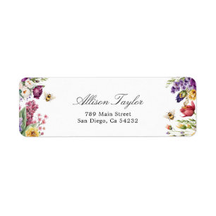 Bunte Blumige Babyparty-Adresse