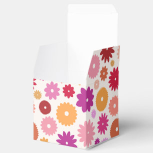 Bunte Blüten Großes Muster Geschenkschachtel