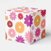 Bunte Blüten Großes Muster Geschenkschachtel (Rückseite)