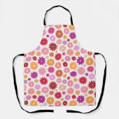Bunte Blüten Großes Muster Schürze (Vorderseite)