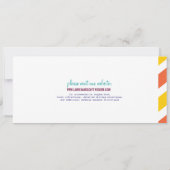 Bunte Boarding-Durchlauf-Luftpost-Karten-Einladung Einladung (Rückseite)