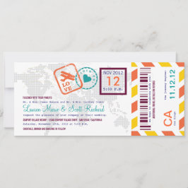 Bunte Boarding-Durchlauf-Luftpost-Karten-Einladung Einladung