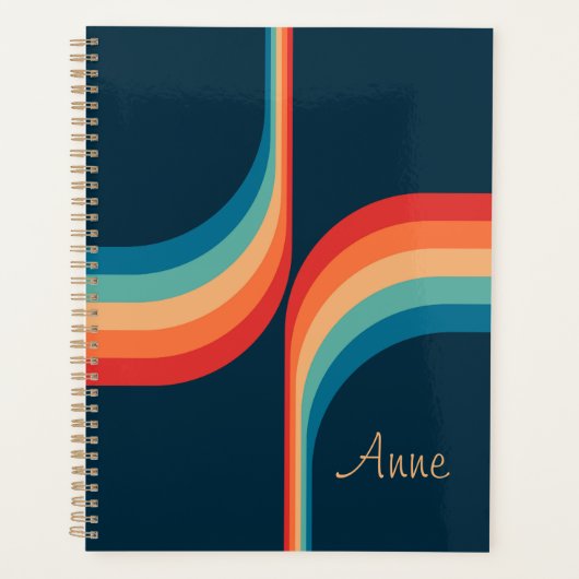 Bunte Bögen im Retro-Stil Planer (Vorderseite)