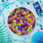 Bunte Bokeh-Blasen Pappteller (Party)