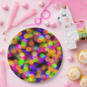 Bunte Bokeh-Blasen Pappteller (Party)