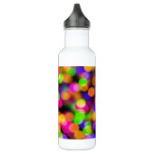 Bunte Bokeh-Lichtblasen Edelstahlflasche (Links)