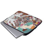 Bunte Brasilien-Karte Laptopschutzhülle (Vorne Knopf)