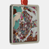 Bunte Brasilien-Karte Ornament Aus Metall (Rechts)