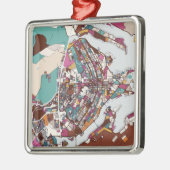 Bunte Brasilien-Karte Ornament Aus Metall (Links)