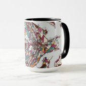 Bunte Brasilien-Karte Tasse (VorderseiteRechts)