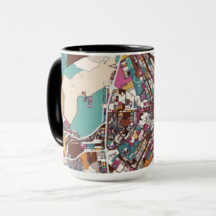 Bunte Brasilien-Karte Tasse