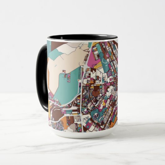 Bunte Brasilien-Karte Tasse (Vorderseite Links)