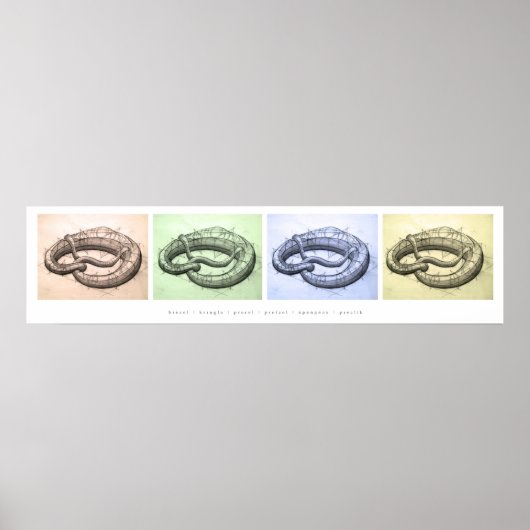 Bunte Brezeln Poster (Vorne)