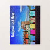 Bunte Brighton- und Hove Summer Beach Huts Puzzle (Vertikal)