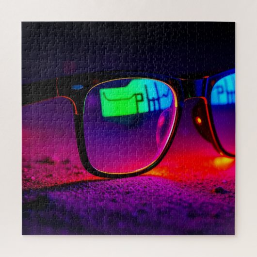 Bunte Brillen Puzzle (Vertikal)