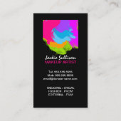 Bunte Brushstrokes-Maskenbildner-Visitenkarten Visitenkarte (Rückseite)
