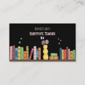 Bunte Bücher ersetzen Teacher Business Cards Visitenkarte (Vorderseite)