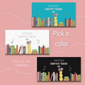 Bunte Bücher ersetzen Teacher Business Cards Visitenkarte