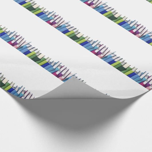 Bunte Bücher Geschenkpapier (Ecke)