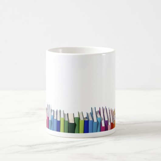 Bunte Bücher Kaffeetasse (Mittel)