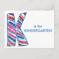 Bunte Buchstabe K wie in Kay ist für Kindergarten