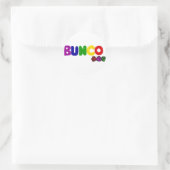 Bunte Bunco und Würfel-Kunst Runder Aufkleber (Tasche)