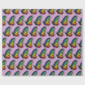 Bunte Butterfly-Autismus Anders Nicht Weniger ASD Geschenkpapier (Flach)