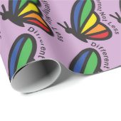 Bunte Butterfly-Autismus Anders Nicht Weniger ASD Geschenkpapier (Rolleneckpunkt)