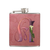 Bunte Calla-Initiale A Flachmann (Vorderseite)