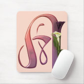 Bunte Calla-Initiale A Mousepad (Mit Mouse)