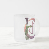 Bunte Calla-Initiale C Mattglastasse (VorderseiteRechts)