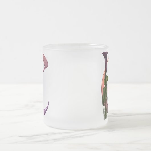 Bunte Calla-Initiale C Mattglastasse (Mittel)