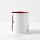 Bunte Calla-Initiale J Tasse (Zentrum)