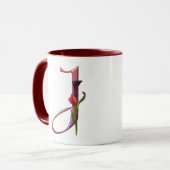Bunte Calla-Initiale J Tasse (Vorderseite Links)