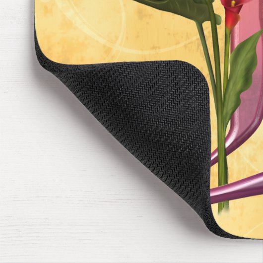 Bunte Calla-Initiale L Mousepad (Ecke)