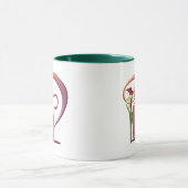 Bunte Calla-Initiale P Tasse (Zentrum)