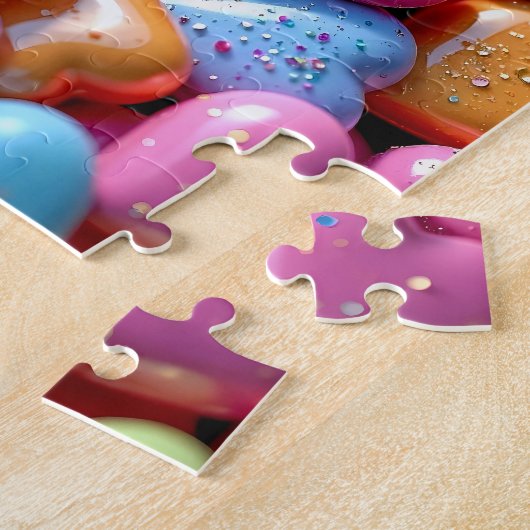Bunte Candy Love Hearts Puzzle (Seite)