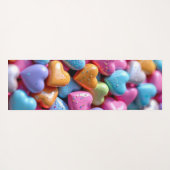 Bunte Candy Love Hearts Yogamatte (Rückseite (Horizontal))