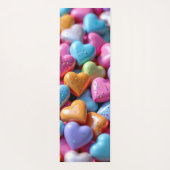 Bunte Candy Love Hearts Yogamatte (Rückseite)