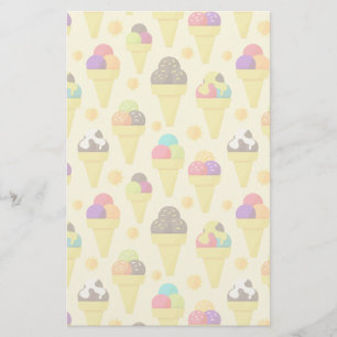 Bunte Cartoon-Eiscreme-Kegel Briefpapier
