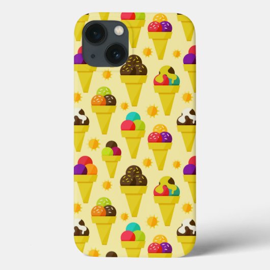 Bunte Cartoon-Eiscreme-Kegel Case-Mate iPhone Hülle (Rückseite)