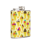 Bunte Cartoon-Eiscreme-Kegel Flachmann (Rechts)