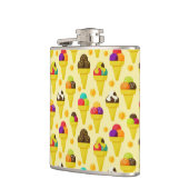 Bunte Cartoon-Eiscreme-Kegel Flachmann (Links)