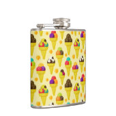 Bunte Cartoon-Eiscreme-Kegel Flachmann (Rechts)